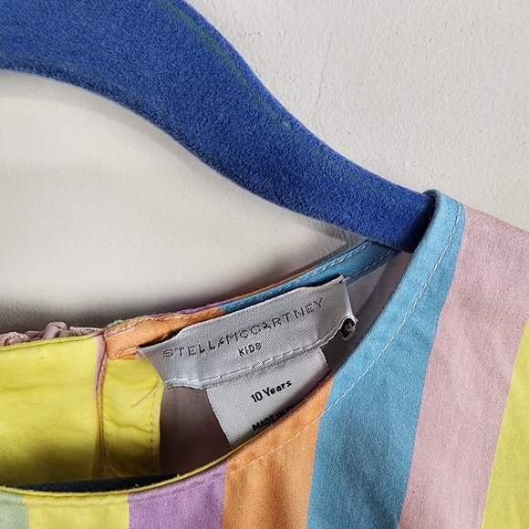 Stella McCartney Multicolor Striped Kids Dress, Size 10 - Picture 2 of 4